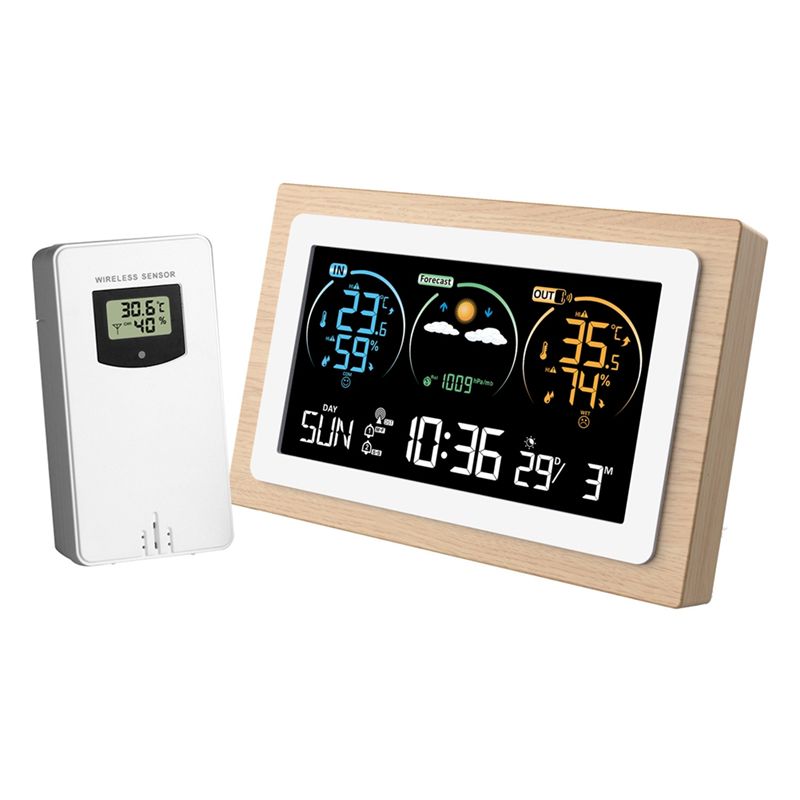 Weather Station Indoor - AC88-Smart Weather Station Barometer Clock Indoor