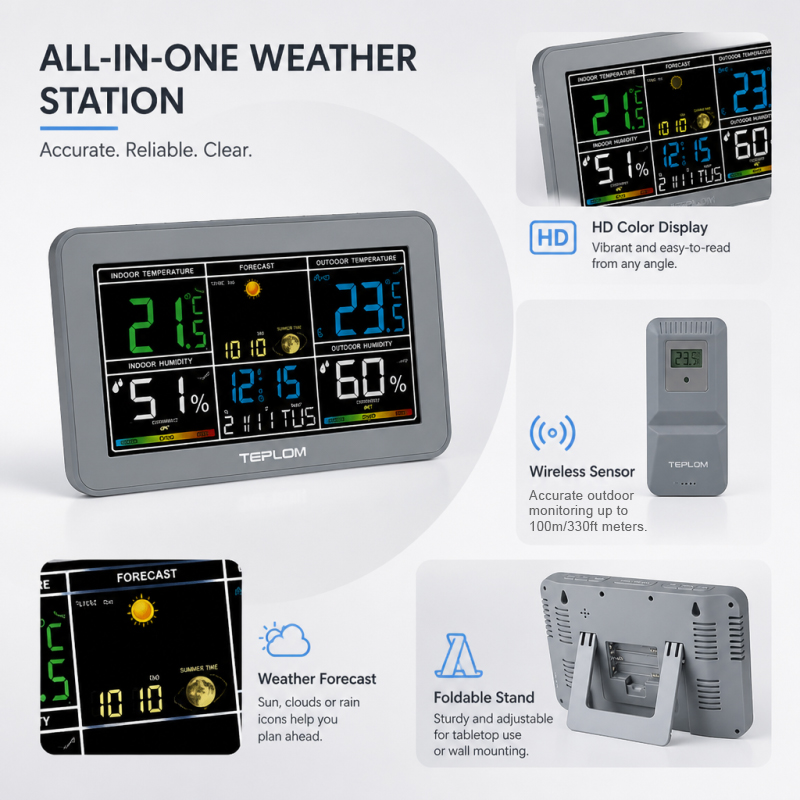 TEPLOM Multifunctional Digital - đánh giá và giá Weather Station Indoor